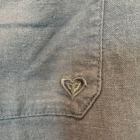 Roxy Oceanside Linen Blend Wide Leg Lounge Low Rise Boho Pants Gray Small - Picture 5 of 6